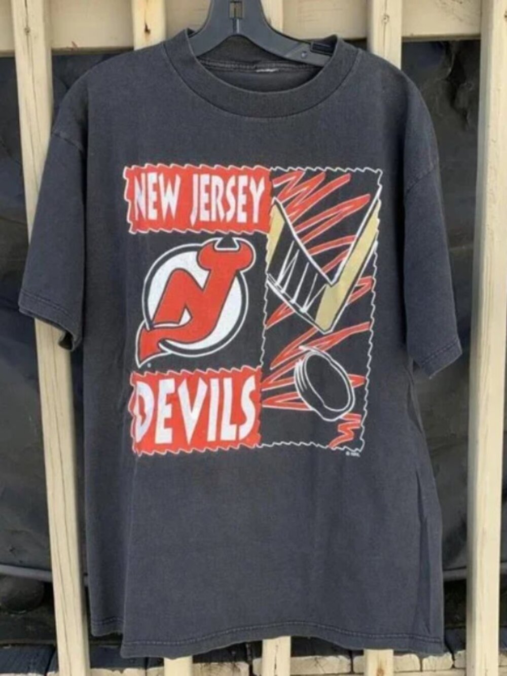 Vintage Style 90s New Jersey Devils T Shirt Hockey Fans shirt tee